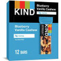 KIND Blueberry Vanilla Cashew Nut Bars - Trans Fat Free, High-fiber, Low Sodium, Dairy-free, Gluten-free, Peanut-free - Blueberry Vanilla Cashew - 1.41 oz Product Image 