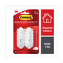 Command General Purpose Wire Hooks, Medium, Metal, White, 3 lb Capacity, 2 Hooks and 4 Strips/Pack View Product Image