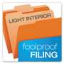 Pendaflex Colored File Folders, 1/3-Cut Tabs: Assorted, Letter Size, Orange/Light Orange, 100/Box View Product Image