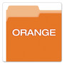 Pendaflex Colored File Folders, 1/3-Cut Tabs: Assorted, Letter Size, Orange/Light Orange, 100/Box (PFX15213ORA) View Product Image