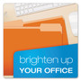 Pendaflex Colored File Folders, 1/3-Cut Tabs: Assorted, Letter Size, Orange/Light Orange, 100/Box View Product Image