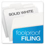 Pendaflex Colored File Folders, 1/3-Cut Tabs: Assorted, Letter Size, White, 100/Box (PFX15213WHI) View Product Image