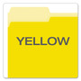 Pendaflex Colored File Folders, 1/3-Cut Tabs: Assorted, Letter Size, Yellow/Light Yellow, 100/Box (PFX15213YEL) View Product Image