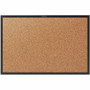 Quartet Classic Series Bulletin Board - 48" Board Height x 96" Board Width - Brown Natural Cork Surface - Self-healing, Durable, Sturdy - Black Aluminum Frame Product Image 