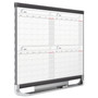 Quartet Prestige 2 Magnetic Total Erase Four-Month Calendar, 48" x 36", White Surface, Graphite Gray Fiberboard/Plastic Frame View Product Image