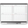 Quartet Prestige 2 Magnetic Calendar Total Erase Whiteboard - Monthly - 4 Month - Graphite, White - Steel - 36" Height x 48" Width Product Image 
