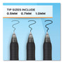 Paper Mate Profile Gel Pen, Retractable, Fine 0.5 mm, Black Ink, Translucent Black Barrel, 36/Pack View Product Image