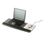 3M Antimicrobial Gel Mouse Pad/Keyboard Wrist Rest Platform, 25.5 x 10.6, Black/Silver View Product Image