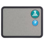 Quartet Contour Granite Board, 48" x 36", Granite Gray Surface, Black Plastic Frame View Product Image