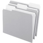 Pendaflex 1/3 Tab Cut Letter Recycled Top Tab File Folder - 8 1/2" x 11" - Top Tab Location - Assorted Tab Position - 11 pt. - 1 Plys - (PFX15213GRA) Product Image 