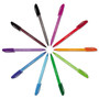 Paper Mate InkJoy 100 Ballpoint Pen, Stick, Medium 1 mm, Black Ink, Smoke/Black Barrel, Dozen View Product Image