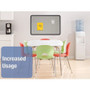 Quartet Contour Fabric Bulletin Board, 36" x 24", Gray Surface, Black Plastic Frame View Product Image