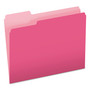 Pendaflex Colored File Folders, 1/3-Cut Tabs: Assorted, Letter Size, Pink/Light Pink, 100/Box (PFX15213PIN) View Product Image