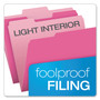 Pendaflex Colored File Folders, 1/3-Cut Tabs: Assorted, Letter Size, Pink/Light Pink, 100/Box View Product Image