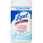 Lysol Disinfecting Wipes - Crisp Linen Scent - 7" Length x 7.25" Width - Disinfectant, Pre-moistened, Deodorize, Antibacterial - White - 80/Tub Product Image 