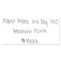 Paper Mate InkJoy 700 RT Ballpoint Pen, Retractable, Medium 1 mm, Black Ink, White/Gray Barrel, Dozen View Product Image