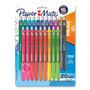 Paper Mate InkJoy Gel Pen, Retractable, Medium 0.7 mm, Assorted Ink and Barrel Colors, 20/Pack (PAP1951718) View Product Image