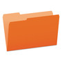 Pendaflex Colored File Folders, 1/3-Cut Tabs: Assorted, Legal Size, Orange/Light Orange, 100/Box View Product Image