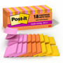 Post-it Super Sticky Dispenser Notes - Energy Boost Color Collection - 3" Flag/Note Width x 3" Flag/Note Length - Rectangle - Vital Orange, Tropical Pink, Sunnyside - Paper Product Image 