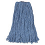 Rubbermaid Commercial Cotton/Synthetic Cut-End Blend Mop Head, 24 oz, 1" Band, Blue, 12/Carton View Product Image