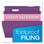 Pendaflex Colored Reinforced Hanging Folders, Legal Size, 1/5-Cut Tabs, Violet, 25/Box View Product Image