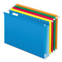 Pendaflex 1/5 Tab Cut Legal Recycled Hanging Folder - 2" Folder Capacity - 8 1/2" x 14" - Poly, Pressboard - Bright Green, Blue, Orange, Red, Yellow - Wear Resistant, Water Proof, Tear Proof Product Image 