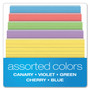 Oxford Ruled Index Cards, 4 x 6, Blue/Violet/Canary/Green/Cherry, 100/Pack (OXF34610) View Product Image