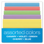 Oxford Ruled Index Cards, 5 x 8, Blue/Violet/Canary/Green/Cherry, 100/Pack (OXF35810) View Product Image