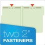 Pendaflex Heavy-Duty Pressboard Folders with Embossed Fasteners, 1/3-Cut Tabs, 2" Expansion, 2 Fasteners, Letter Size, Green, 25/Box View Product Image