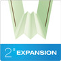 Pendaflex Heavy-Duty Pressboard Folders with Embossed Fasteners, 1/3-Cut Tabs, 2" Expansion, 2 Fasteners, Letter Size, Green, 25/Box View Product Image