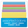 Oxford Ruled Index Cards, 3 x 5, Blue/Violet/Canary/Green/Cherry, 100/Pack View Product Image