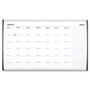 Quartet ARC Frame Cubicle Board, Monthly Planning/Scheduling Calendar, 30" x 18", White Magnetic Surface, Satin Aluminum Frame View Product Image