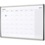 Quartet ARC Frame Cubicle Board, Monthly Planning/Scheduling Calendar, 30" x 18", White Magnetic Surface, Satin Aluminum Frame View Product Image