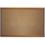 Quartet Prestige Colored Cork Bulletin Board, 48 x 36, Brown Surface, Light Cherry Fiberboard/Plastic Frame (QRTB244LC) View Product Image