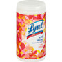 LYSOL Brand Disinfecting Wipes, 1-Ply, 7 x 7.25, Mango and Hibiscus, White, 80 Wipes/Canister, 6 Canisters/Carton View Product Image