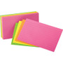 Oxford Ruled Index Cards, 3 x 5, Glow Green/Yellow, Orange/Pink, 100/Pack (OXF40279) View Product Image