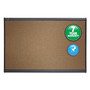 Quartet Prestige Bulletin Board, Brown Graphite-Blend Surface, 72 x 48, Graphite Gray Aluminum Frame (QRTB247G) View Product Image