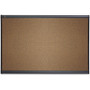 Quartet Prestige Bulletin Board, Brown Graphite-Blend Surface, 72 x 48, Graphite Gray Aluminum Frame (QRTB247G) View Product Image