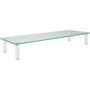 Kantek Glass Monitor Riser/Desk Shelf - 40 lb Load Capacity - 3.25" Height x 22" Width x 8.25" Depth - Tempered Glass Product Image 