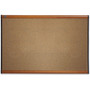 Quartet Prestige Colored Cork Bulletin Board, 72 x 48, Brown Surface, Light Cherry Fiberboard/Plastic Frame (QRTB247LC) View Product Image