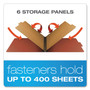 Pendaflex Six-Section Pressboard Classification Folders, 2" Expansion, 2 Dividers, 6 Fasteners, Legal Size, Red Exterior, 10/Box View Product Image