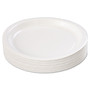 Hoffmaster Coated Paper Dinnerware, Plate, 9" dia, White, 50/Pack, 10 Packs/Carton (HFMPL7095) View Product Image