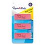Paper Mate Pink Pearl Eraser, For Pencil Marks, Rectangular Block, Medium, Pink, 3/Pack (PAP70502) View Product Image