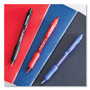 Paper Mate Profile Gel Pen, Retractable, Medium 0.7 mm, Blue Ink, Translucent Blue Barrel, Dozen View Product Image