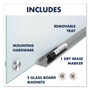 Quartet Infinity Magnetic Glass Marker Board, 24" x 18", White Surface View Product Image