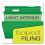 Pendaflex Colored Reinforced Hanging Folders, Letter Size, 1/5-Cut Tabs, Bright Green, 25/Box View Product Image