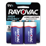 Rayovac High Energy Premium Alkaline 9V Batteries, 4/Pack (RAYA16044TK) View Product Image