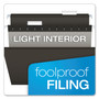 Pendaflex Colored Reinforced Hanging Folders, Letter Size, 1/5-Cut Tabs, Black, 25/Box View Product Image