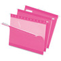 Pendaflex 1/5 Tab Cut Letter Recycled Hanging Folder - 8 1/2" x 11" - Pink - Reinforced - 10% Recycled Product Image 