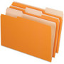 Pendaflex 1/3 Tab Cut Legal Recycled Top Tab File Folder - 8 1/2" x 14" - Orange - Acid-free - 10% Recycled Product Image 